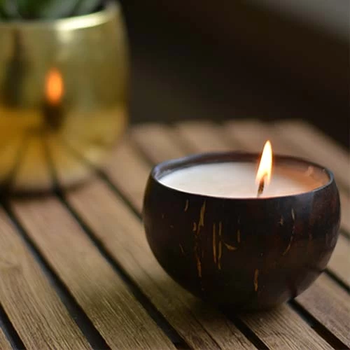 Coconut Shell Vegan Soy Wax Candle (Lavender) 150g