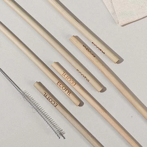 Bamboo Straw - Set of 6 + Straw Cleaning Brush